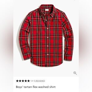 ***NWT*** Boys’ CREWCUTS Tartan Flex Washed Shirt, size 4-5